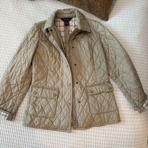 Brooks Brothers Tan Quilted Utility Jacket. Size 2